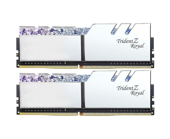 Модуль пам'яті для комп'ютера DDR4 16GB (2x8GB) 3600 MHz Trident Z RGB Royal Silver G.Skill (F4-3600C18D-16GTRS)