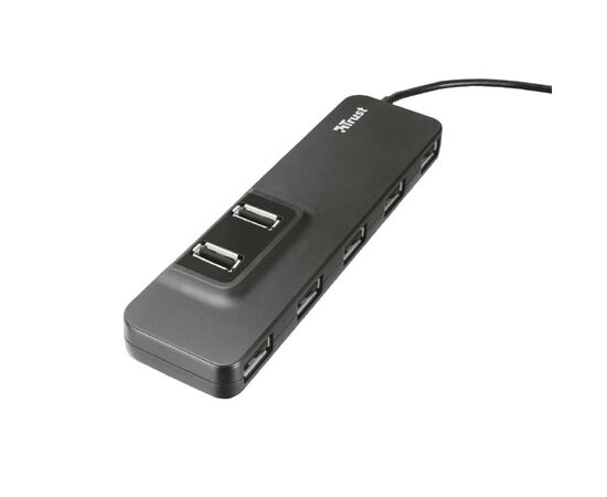 Концентратор Trust Oila 7 Port USB 2.0 Hub - black (20576_TRUST), изображение 2 Концентратор Trust Oila 7 Port USB 2.0 Hub - black (20576_TRUST), изображение 2
