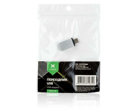 Перехідник Type-C to USB3.0 AF Vinga (VCPTCUSB3), зображення 4 Перехідник Type-C to USB3.0 AF Vinga (VCPTCUSB3), зображення 4