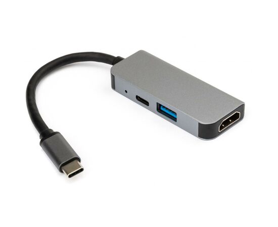 Концентратор Vinga Type-C to 4K HDMI+USB3.0+PD aluminium (VCPHTC3AL), изображение 2 Концентратор Vinga Type-C to 4K HDMI+USB3.0+PD aluminium (VCPHTC3AL), изображение 2