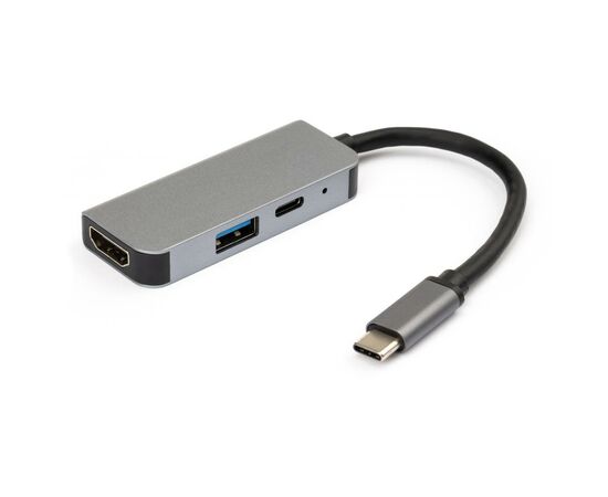 Концентратор Vinga Type-C to 4K HDMI+USB3.0+PD aluminium (VCPHTC3AL)