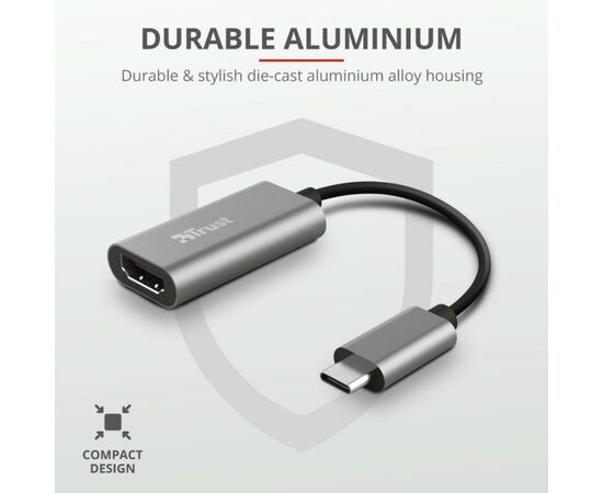 Переходник Trust Dalyx USB-C to HDMI Adapter (23774_TRUST), изображение 6 Переходник Trust Dalyx USB-C to HDMI Adapter (23774_TRUST), изображение 6