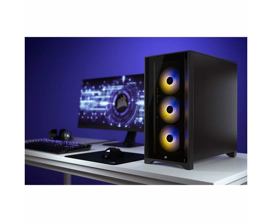 Корпус Corsair iCUE 4000X RGB Tempered Glass Black (CC-9011204-WW), изображение 7