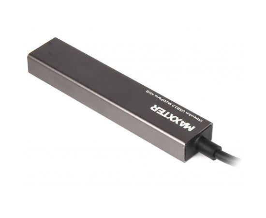 Концентратор Maxxter USB 3.0 Type-C 4 ports grey (HU3С-4P-02), изображение 2 Концентратор Maxxter USB 3.0 Type-C 4 ports grey (HU3С-4P-02), изображение 2