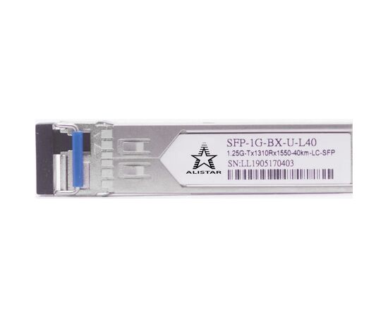 Модуль SFP Alistar Модуль SFP 1000BASE-BX 1SM WDM LC 20KM TX1310/RX1490nm DDM (SFP-1G-BX-U31-L20), изображение 2 Модуль SFP Alistar Модуль SFP 1000BASE-BX 1SM WDM LC 20KM TX1310/RX1490nm DDM (SFP-1G-BX-U31-L20), изображение 2