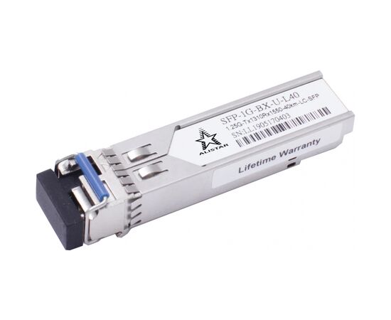 Модуль SFP Alistar Модуль SFP 1000BASE-BX 1SM WDM LC 20KM TX1310/RX1490nm DDM (SFP-1G-BX-U31-L20)