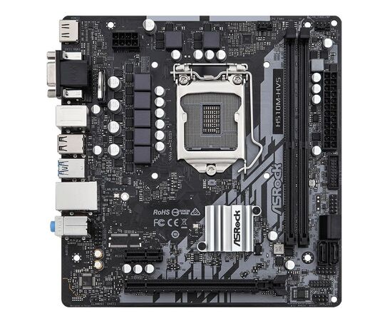 Материнская плата ASRock H510M-HVS R2.0, изображение 2 Материнская плата ASRock H510M-HVS R2.0, изображение 2