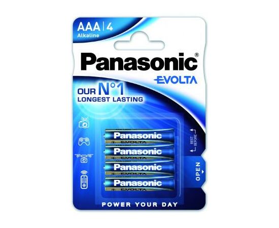 Батарейка Panasonic LR03 PANASONIC Evolta * 4 (LR03EGE/4BP)