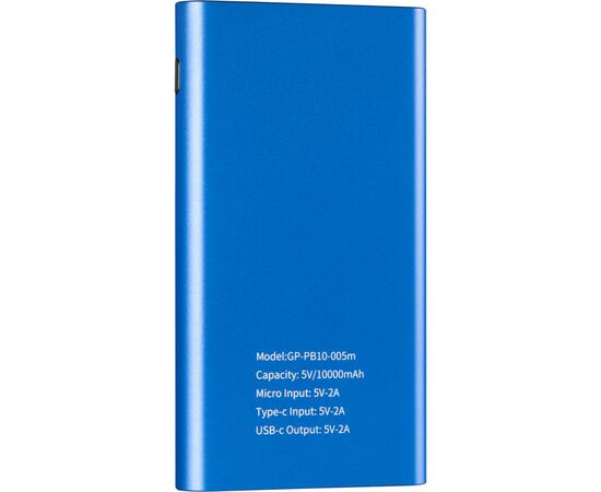 Батарея универсальная Gelius Pro CoolMini GP-PB10-005 10 000 mAh 2.1A Blue (72029), изображение 4 Батарея универсальная Gelius Pro CoolMini GP-PB10-005 10 000 mAh 2.1A Blue (72029), изображение 4
