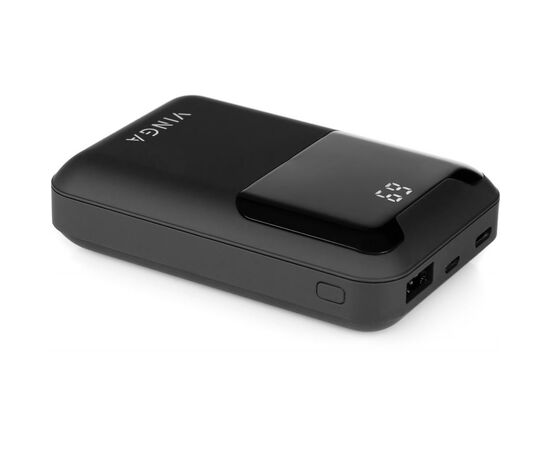 Батарея универсальная Vinga 10000 mAh Display soft touch black (BTPB0310LEDROBK), изображение 3 Батарея универсальная Vinga 10000 mAh Display soft touch black (BTPB0310LEDROBK), изображение 3