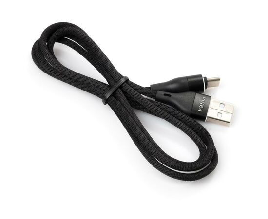 Дата кабель USB 2.0 AM to Type-C 1.0m cylindric nylon back Vinga (VCPDCTCCANB1BK), изображение 3 Дата кабель USB 2.0 AM to Type-C 1.0m cylindric nylon back Vinga (VCPDCTCCANB1BK), изображение 3