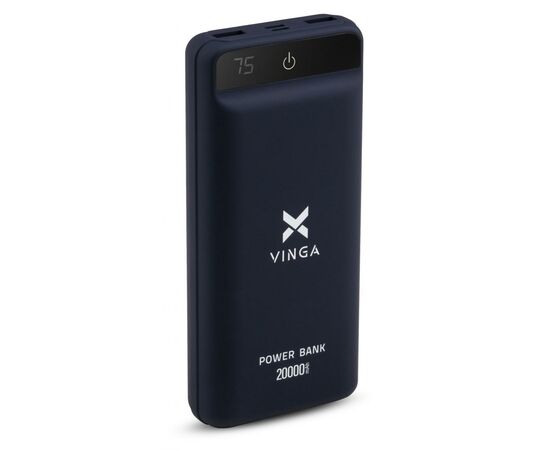 Батарея универсальная Vinga 20000 mAh QC3.0 Display soft touch purple (VPB2QLSP)