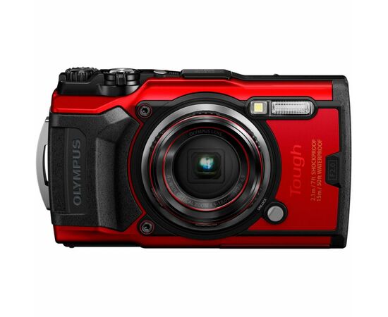 Цифровий фотоапарат Olympus TG-6 Red (Waterproof - 15m; GPS; 4K; Wi-Fi) (V104210RE000)