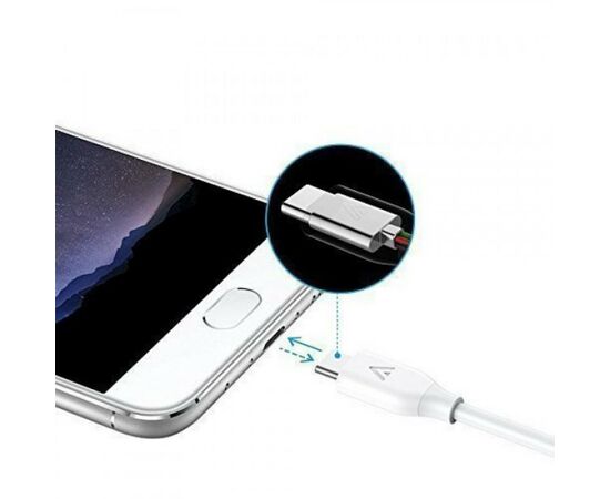 Дата кабель USB 3.0 AM to Type-C 0.9m Powerline V3 White Anker (A8163H21/A8163G21), изображение 3 Дата кабель USB 3.0 AM to Type-C 0.9m Powerline V3 White Anker (A8163H21/A8163G21), изображение 3