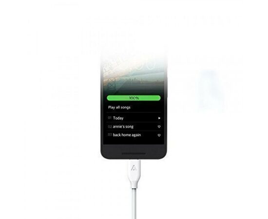 Дата кабель USB 3.0 AM to Type-C 0.9m Powerline V3 White Anker (A8163H21/A8163G21), изображение 6 Дата кабель USB 3.0 AM to Type-C 0.9m Powerline V3 White Anker (A8163H21/A8163G21), изображение 6