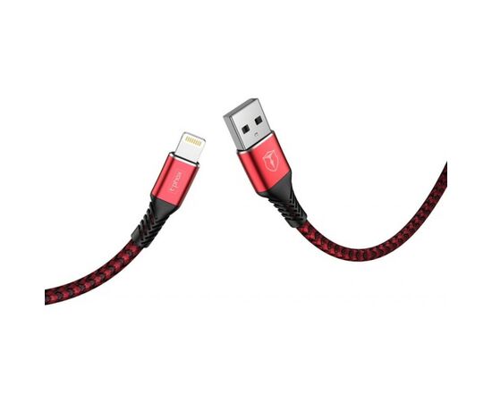 Дата кабель USB 2.0 AM to Lightning 1.0m Jagger T-L814 Red T-Phox (T-L814 red), изображение 3 Дата кабель USB 2.0 AM to Lightning 1.0m Jagger T-L814 Red T-Phox (T-L814 red), изображение 3