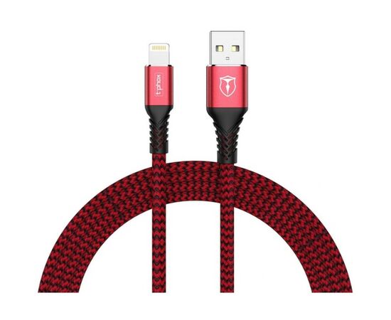 Дата кабель USB 2.0 AM to Lightning 1.0m Jagger T-L814 Red T-Phox (T-L814 red)