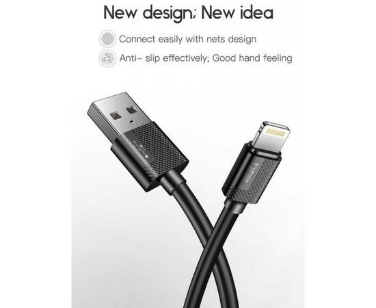 Дата кабель USB 2.0 AM to Lightning 1.2m White T-L801 Black T-Phox (T-L801 white), изображение 7 Дата кабель USB 2.0 AM to Lightning 1.2m White T-L801 Black T-Phox (T-L801 white), изображение 7
