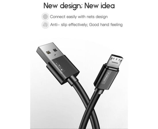Дата кабель USB 2.0 AM to Micro 5P 1.2m Nets T-M801 White T-Phox (T-M801 white), изображение 7 Дата кабель USB 2.0 AM to Micro 5P 1.2m Nets T-M801 White T-Phox (T-M801 white), изображение 7