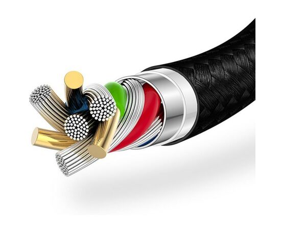 Дата кабель USB 2.0 AM to Lightning + Micro 5P + Type-C 1.2m T-F815 T-Phox (T-F815 Mix Black/Gold), изображение 5 Дата кабель USB 2.0 AM to Lightning + Micro 5P + Type-C 1.2m T-F815 T-Phox (T-F815 Mix Black/Gold), изображение 5