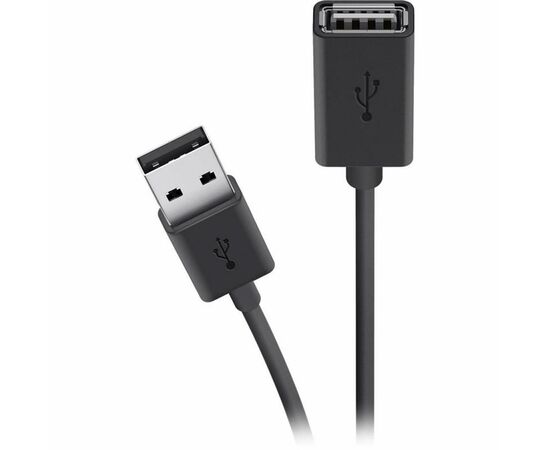 Дата кабель USB 2.0 AM/AF Extension cable 4.8m black Belkin (F3U153BT4.8M)