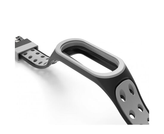 Ремінець до фітнес браслета BeCover Colour Style для Xiaomi Mi Smart Band 5 Black-Gray (705155), зображення 4 Ремінець до фітнес браслета BeCover Colour Style для Xiaomi Mi Smart Band 5 Black-Gray (705155), зображення 4