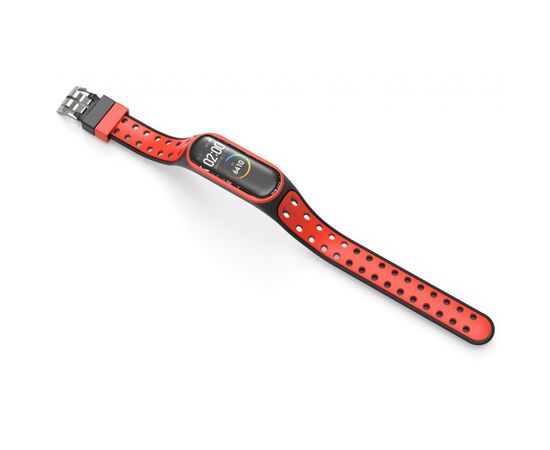 Ремешок для фитнес браслета BeCover Colour Style для Xiaomi Mi Smart Band 5 Black-Red (705157), изображение 2 Ремешок для фитнес браслета BeCover Colour Style для Xiaomi Mi Smart Band 5 Black-Red (705157), изображение 2