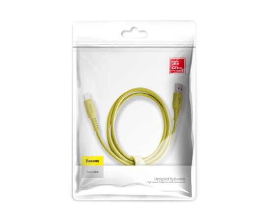 Дата кабель USB 2.0 AM to Lightning 1.2m 2.4A yellow Baseus (CALDC-0Y), зображення 3 Дата кабель USB 2.0 AM to Lightning 1.2m 2.4A yellow Baseus (CALDC-0Y), зображення 3