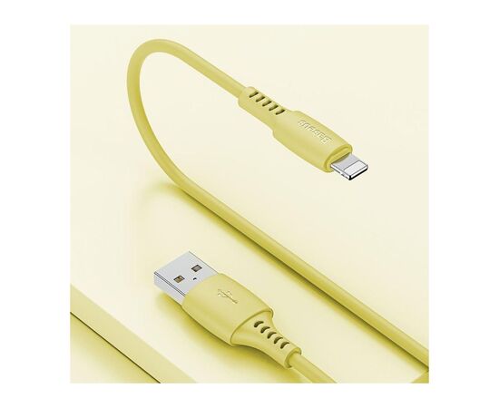 Дата кабель USB 2.0 AM to Lightning 1.2m 2.4A yellow Baseus (CALDC-0Y), зображення 5 Дата кабель USB 2.0 AM to Lightning 1.2m 2.4A yellow Baseus (CALDC-0Y), зображення 5