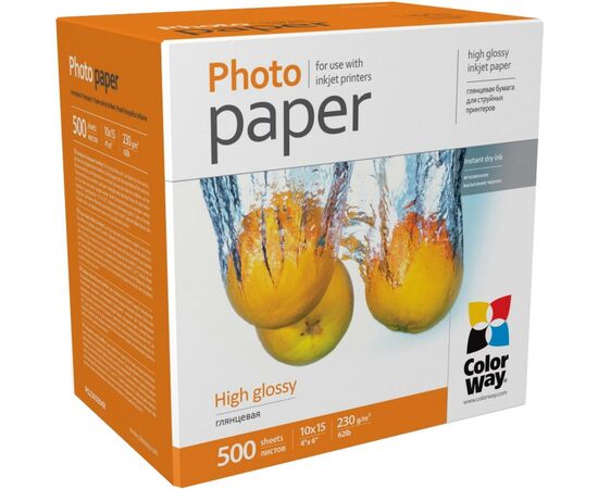 Фотобумага ColorWay 10x15 230г glossy, 500с (PG2305004R)