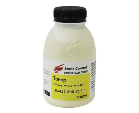 Тонер HP CLJ Pro M452/477, 50г, yellow Static Control (HM452-50B-YOS-P)