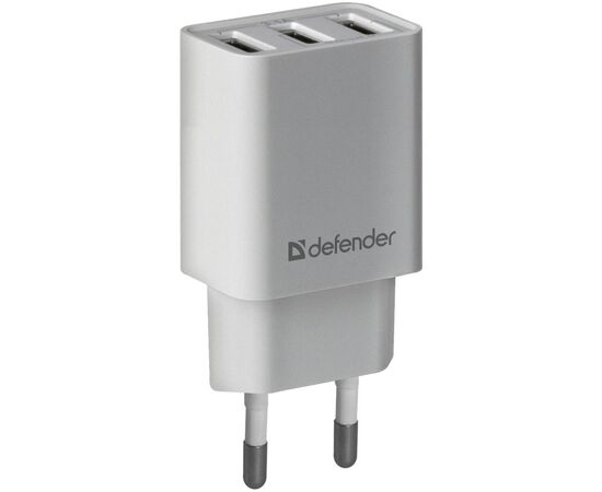 Зарядний пристрій Defender UPA-31 white, 3xUSB, 5V / 3.1A (83587)