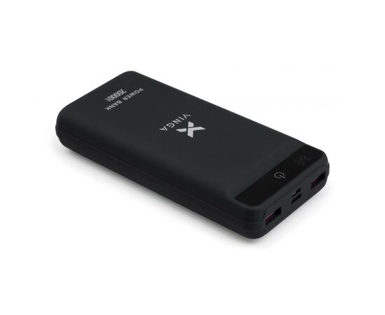 Батарея универсальная Vinga 20000 mAh QC3.0 Display soft touch black (VPB2QLSBK), изображение 4 Батарея универсальная Vinga 20000 mAh QC3.0 Display soft touch black (VPB2QLSBK), изображение 4