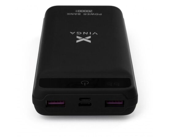 Батарея универсальная Vinga 20000 mAh QC3.0 Display soft touch black (VPB2QLSBK), изображение 7 Батарея универсальная Vinga 20000 mAh QC3.0 Display soft touch black (VPB2QLSBK), изображение 7