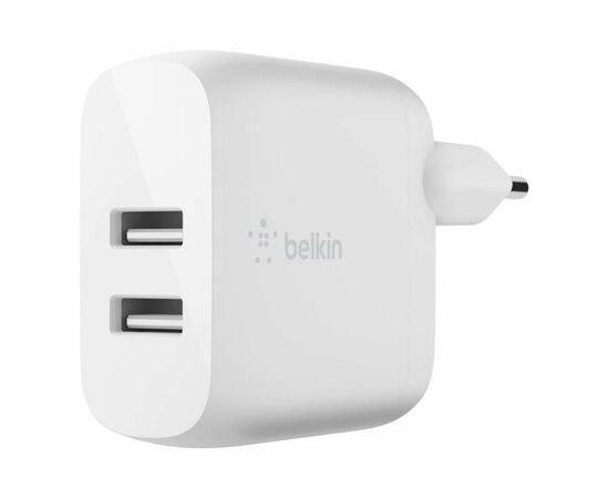 Зарядное устройство Belkin Home Charger (24W) DUAL USB 2.4A, white (WCB002VFWH)