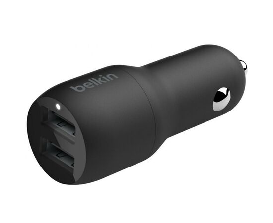 Зарядное устройство Belkin Car Charger 24W Dual USB-A black (CCB001BTBK), изображение 3 Зарядное устройство Belkin Car Charger 24W Dual USB-A black (CCB001BTBK), изображение 3