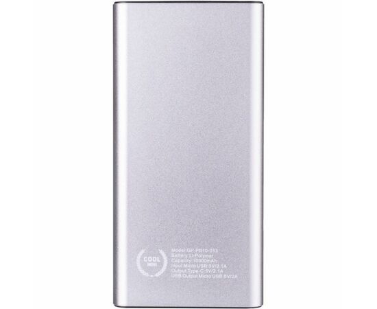 Батарея универсальная Gelius Pro Edge GP-PB10-013 10000mAh Silver (00000078420), изображение 2 Батарея универсальная Gelius Pro Edge GP-PB10-013 10000mAh Silver (00000078420), изображение 2