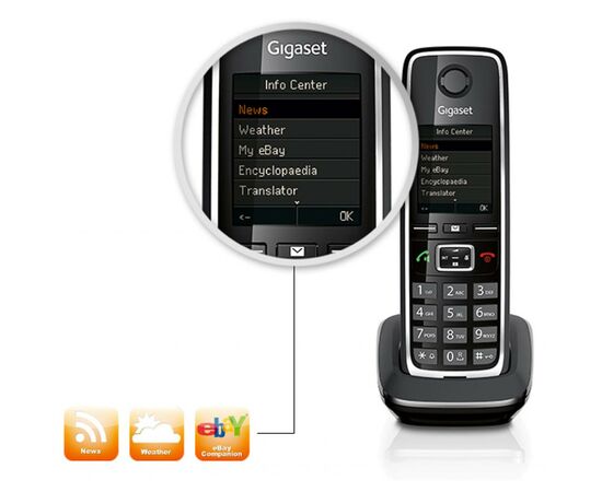 IP телефон Gigaset C530A IP Black (S30852H2526S301), изображение 2 IP телефон Gigaset C530A IP Black (S30852H2526S301), изображение 2