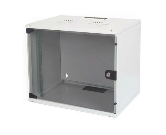 Шкаф настенный Digitus 7U 19" 540x400, стекляные двери, 60kg max (DN-1907U-S-1)