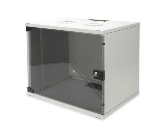 Шкаф настенный Digitus 9U 19" 540x400, стекляные двери, 60kg max (DN-1909-U-S-1)