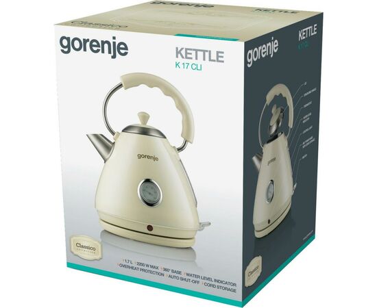 Электрочайник Gorenje K 17 CLI (K17CLI), изображение 7 Электрочайник Gorenje K 17 CLI (K17CLI), изображение 7