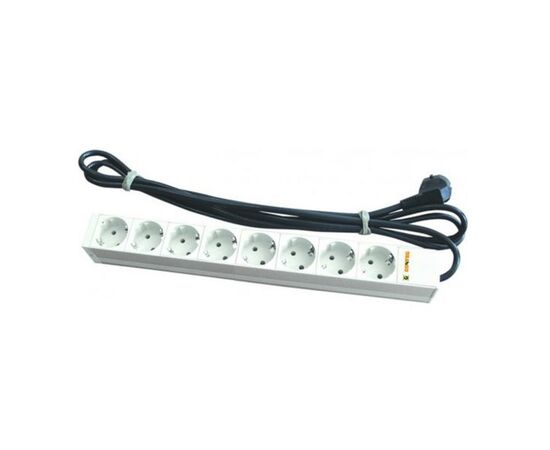 Силовой блок Conteg 19" 1U 8xSchuko, с выключателем, с кабелем (DP-RP-08SCHUS)