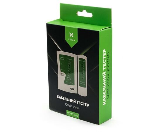 Тестер кабельный Vinga RJ-45/RJ-11 (VCPTT1145), изображение 5 Тестер кабельный Vinga RJ-45/RJ-11 (VCPTT1145), изображение 5