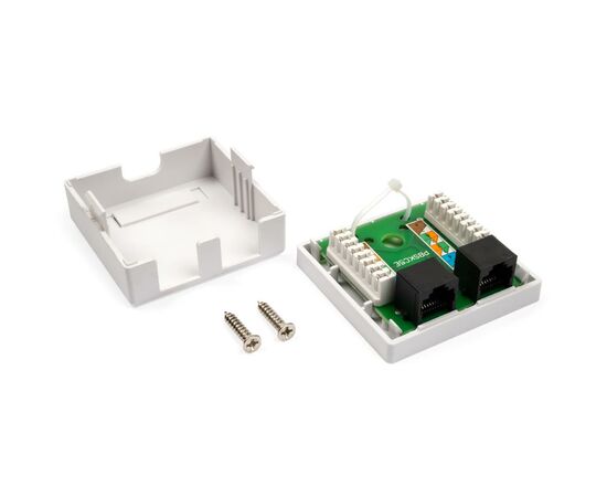 Компьютерная розетка RJ45x2 UTP cat.5e 8P8C Vinga (VCPRJ45O2), изображение 4 Компьютерная розетка RJ45x2 UTP cat.5e 8P8C Vinga (VCPRJ45O2), изображение 4