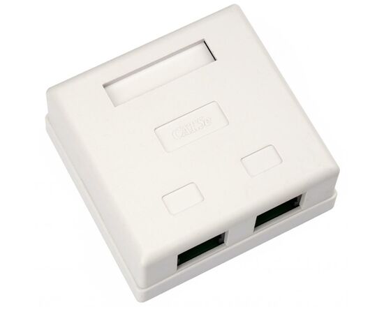 Комп'ютерна розетка RJ45x2 UTP cat.5e 8P8C Vinga (VCPRJ45O2)