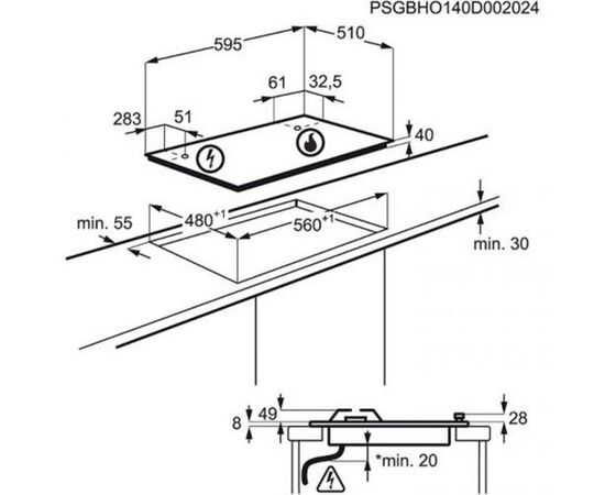 Варочная поверхность Electrolux GPE 363 RBB (GPE363RBB), изображение 2