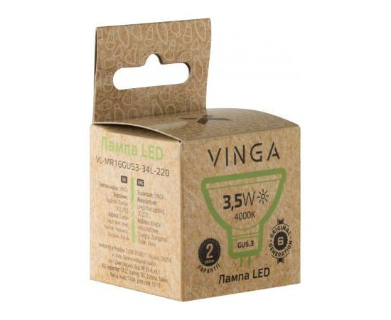 Лампочка Vinga VL-MR16GU53-34L-220, изображение 2