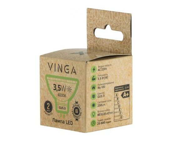 Лампочка Vinga VL-MR16GU53-34L-220, изображение 4