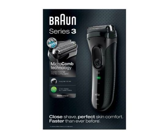 Электробритва Braun Series 3 3020 Black, изображение 5 Электробритва Braun Series 3 3020 Black, изображение 5