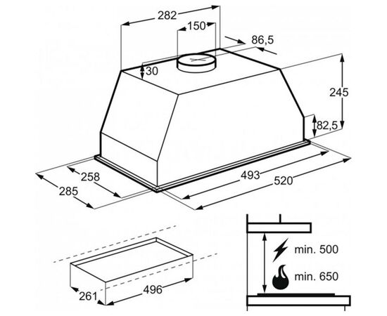Витяжка кухонна Electrolux LFG525W, зображення 4 Витяжка кухонна Electrolux LFG525W, зображення 4